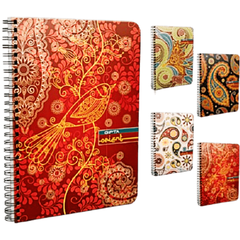 Gıpta Orient Spiralli Sert Kapak 120Yap. Kareli Defter, 17X24 Cm GIPTA - 1