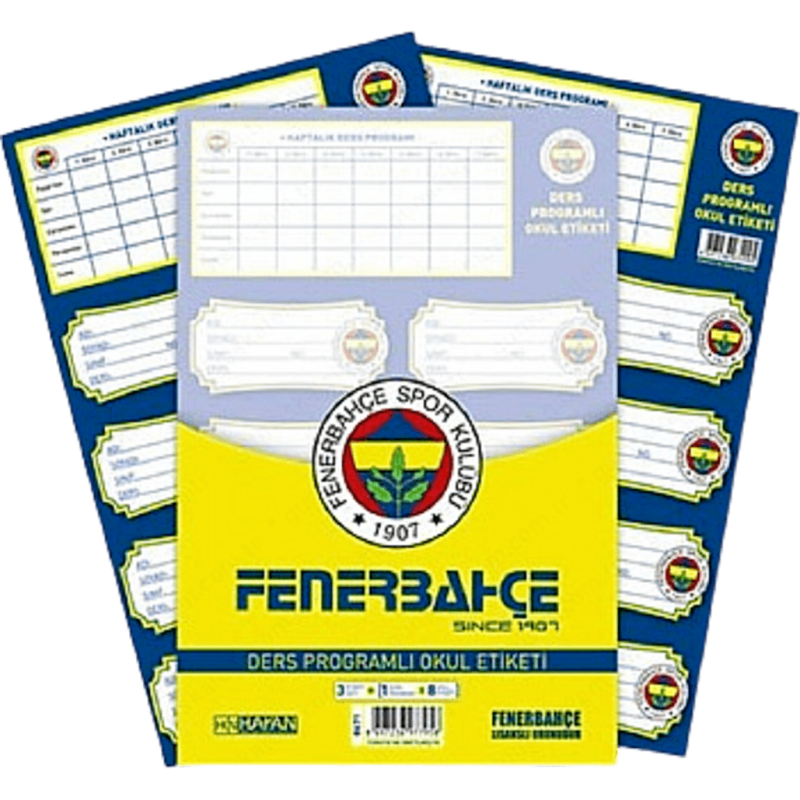 Fenrbahçe 3'Lü Ders Programlı Okul Etiketi FENERBAHÇE - 1