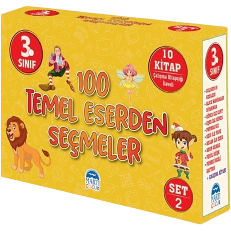 100 Temel Eserden Seçmeler 2 - 3.Sınıf 10 Kitap MARTI YAYINLARI - 1