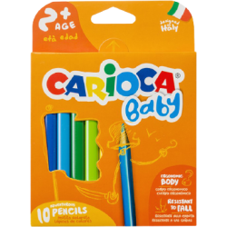 Carioca Baby Jumbo Üçgen Kuru Boya Kalemi 10'Lu CARİOCA - 1