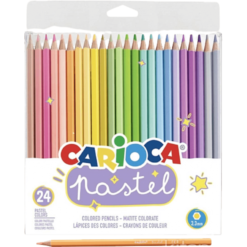 Carioca Pastel Renk Kuru Boya Kalemi 24'Lü  - 1