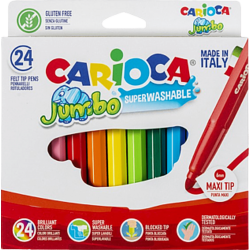 Carioca Jumbo Süper Yıkanabilir Keçeli Boya Kalemi 24'Lü  - 1