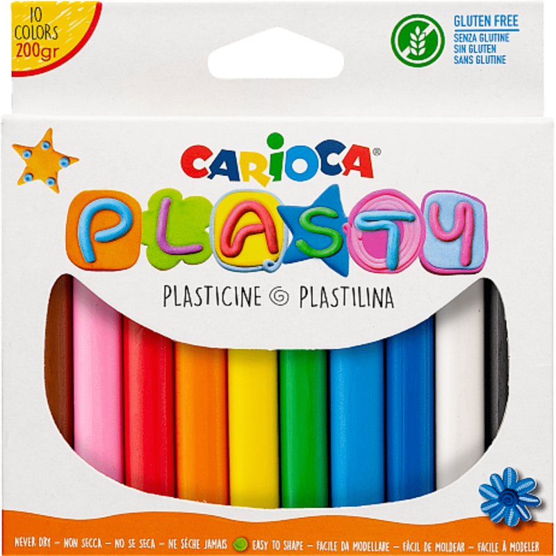 Carioca Plasty Kurumayan Oyun Hamuru 200 Gr. 10 Renk  - 1