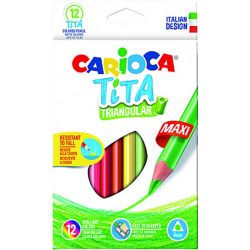 Carioca Tita Maxı Üçgen Kuru Boya Kalemi 12'Li  - 1