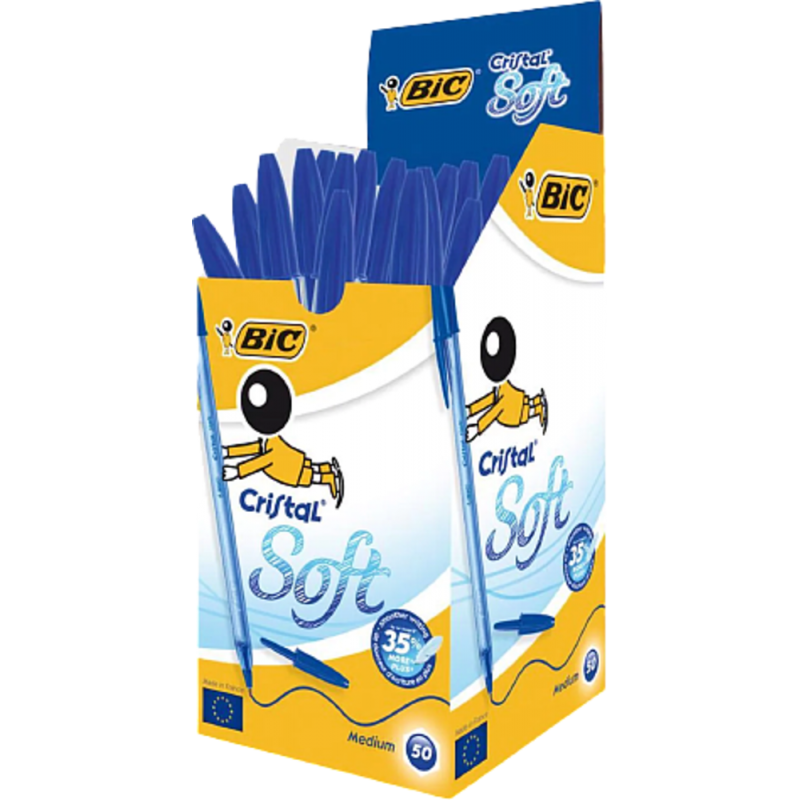 Bic Crıstal Soft Tükenmez Kalem Mavi 50'Li Kutu BİC - 1