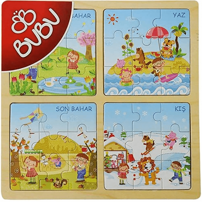 Bu-Bu Ahşap Puzzle Mevsimler 30X21,5X0,8 Cm BUBU - 1