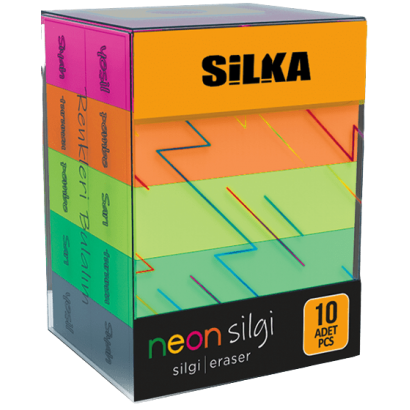 Silka Corner 5 Renk 10'Lu Neon Silgi SİLKA - 1