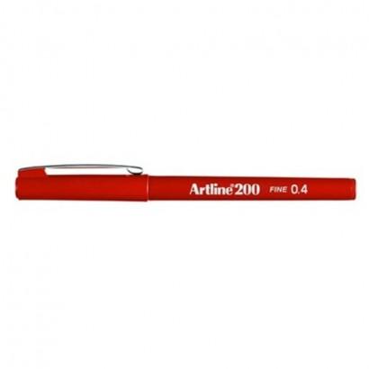 Artline 200n 0,4Mm Kırmızı Renk Keçe Uçlu Kalem ARTLİNE - 1