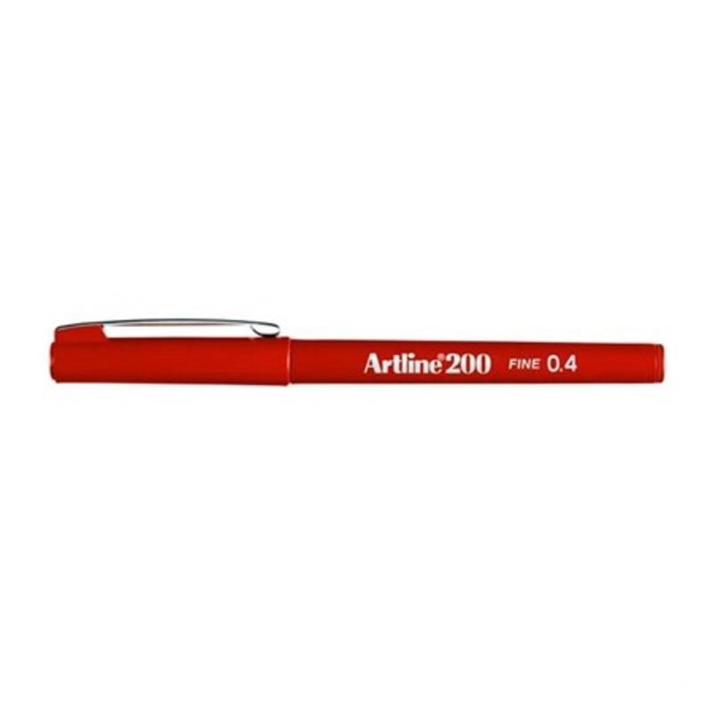 Artline 200n 0,4Mm Kırmızı Renk Keçe Uçlu Kalem ARTLİNE - 1