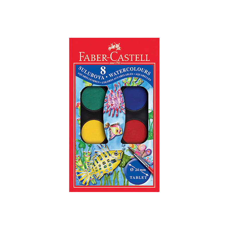 Faber-Castell Suluboya 8 Renk Küçük Boy FABER-CASTELL - 1