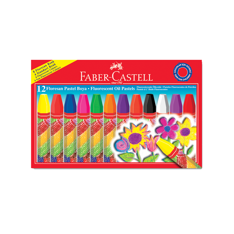 Faber-Castell 12 Renk Neon Pastel Boya FABER-CASTELL - 1