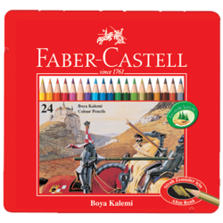 Faber-Castell 24 Renk Metal Kutu Kuruboya FABER-CASTELL - 1