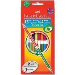 Faber-Castell Bicolor 24 Renk Karton Kuruboya FABER-CASTELL - 1
