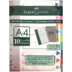 Faber-Castell Renkli Ayraç , 10 Bölmeli FABER-CASTELL - 3