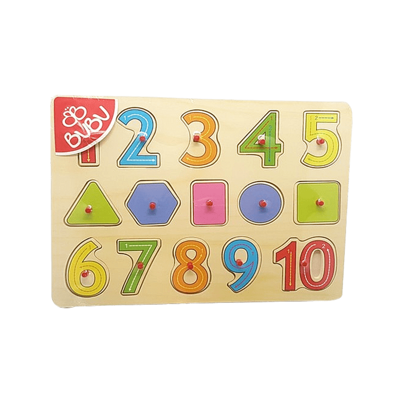 Bu-Bu Ahşap Puzzle Sayılar Ve Geometrik Şekiller BUBU - 1