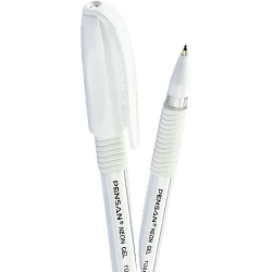 Pensan Neon Jel 1.0 Mm Beyaz Renk Tükenmez Kalem PENSAN - 1