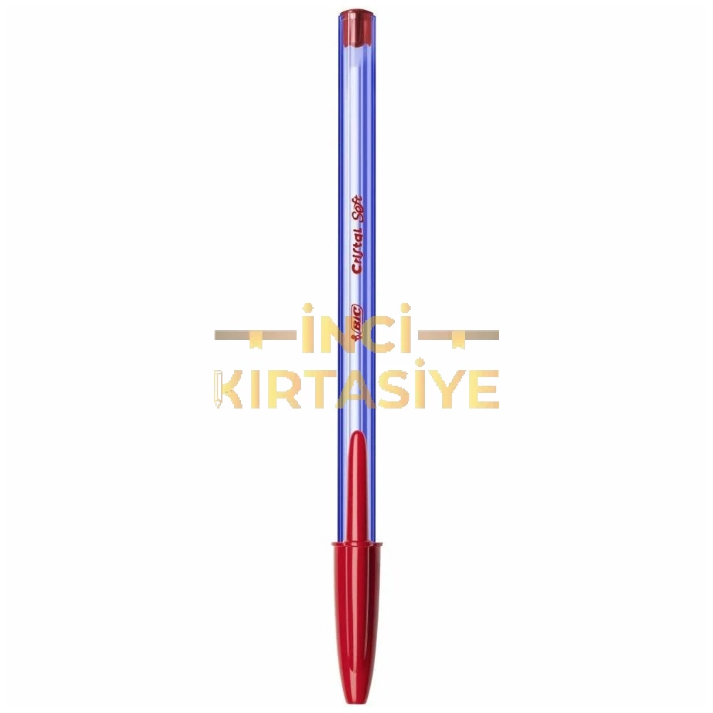 CRISTAL SOFT TÜKENMEZ KALEM  KIRMIZI