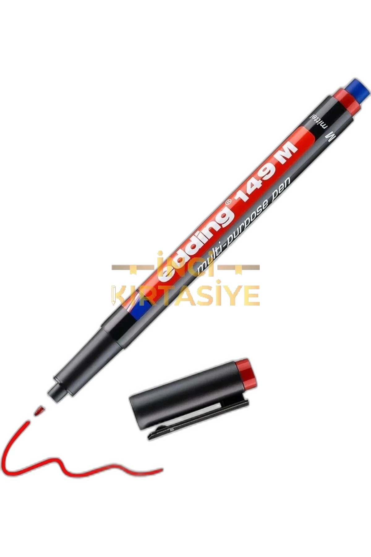 EDDİNG 149 M ÇOK AMAÇLI ASETAT KALEMİ SİLGİLİ SİYAH