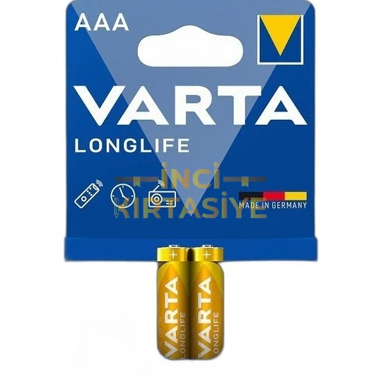 VARTA 4103 LONGLIFE ALKALIN AAA İNCE KALEM PIL 2'LI PAKET