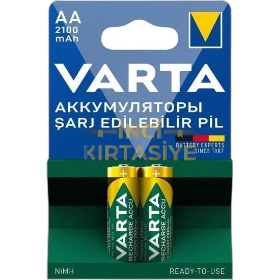 VARTA ŞARJLI 2100MH 2Lİ KALEM PİL