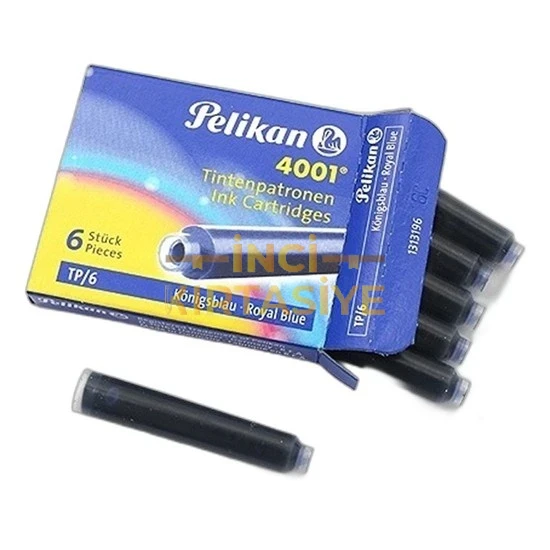 PELİKAN DOLMAKALEM KARTUŞU 4001 KÜÇÜK MAVİ 6LI