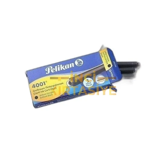 PELİKAN DOLMAKALEM KARTUŞU 4001 DEV SİYAH 5Lİ