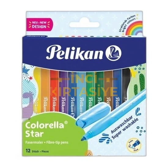 PELİKAN CORELLA 12 RENK KEÇELİ BOYA KALEMİ