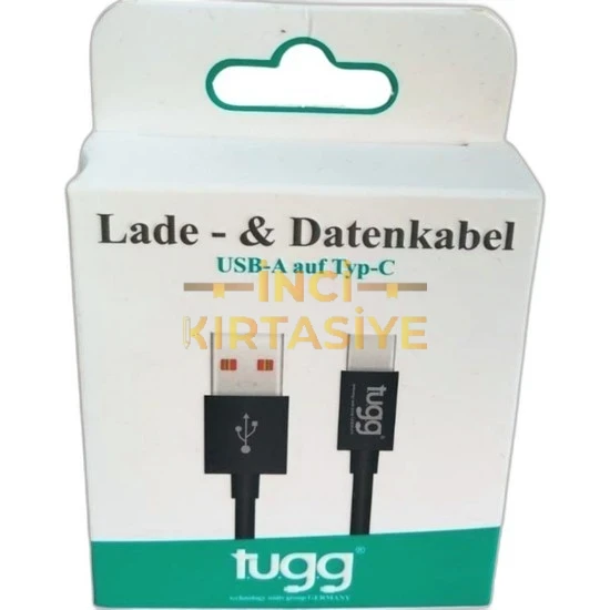 TUGG GERMANY ŞARRJ VE VERI KABLOSU USB-ATYPE-C 1 M SIYAH