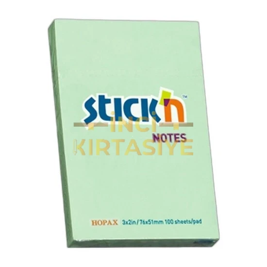 GIPTA STICKN 76X51 ECO NOTES PASTEL YEŞİL 100YP