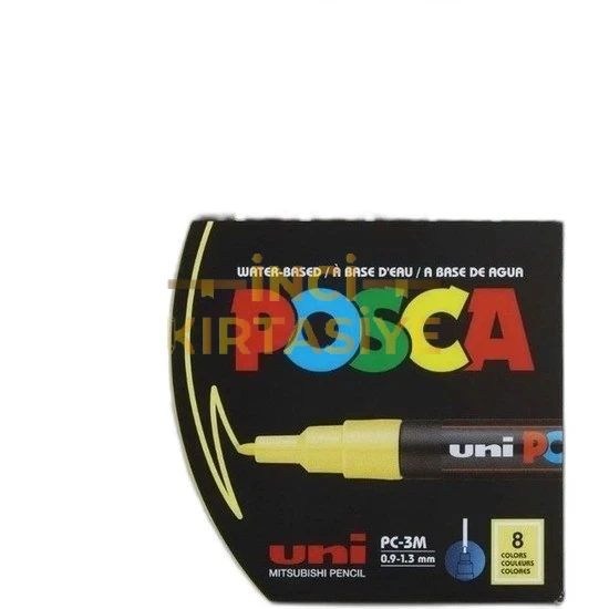 UNİ POSCA 0.9-1.3 SU BAZLI POSTER MARKÖRÜ SOFT RENK 8Lİ
