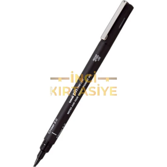 UNİBALL PİN 2.0MM FİNELİNE KESİK UÇLU KALEM SİYAH