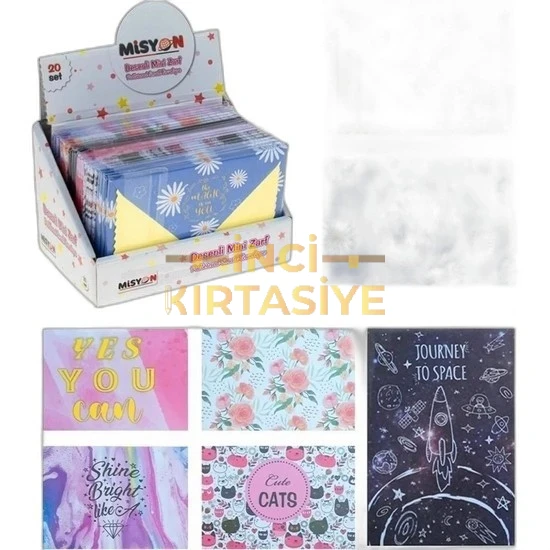DESENLİ MİNİ ZARF 5Lİ SET