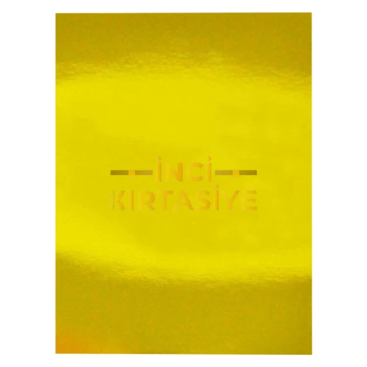 LİNO 50X70 CM. SARI AYNALI (METALİK) KARTON