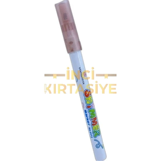 BRONS IŞILTILI MARKER KALEM KAHVERENGİ