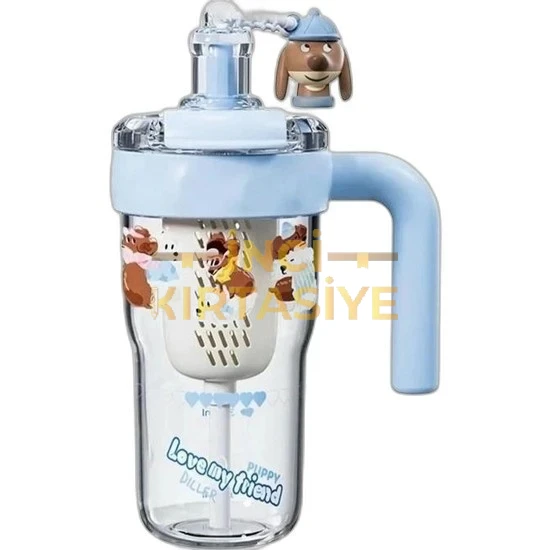 VAGONLİFE 860ML TRİTAN KÖPECİK MAVİ SU MATARASI