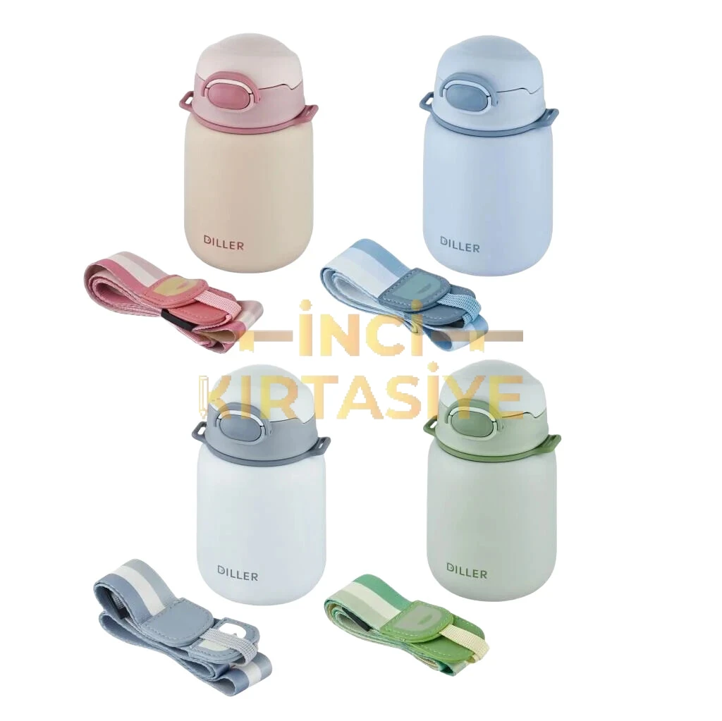 VAGONLİFE DILLER ASKILI PİPETLİ ÇELİK MATARA D8946 420ML