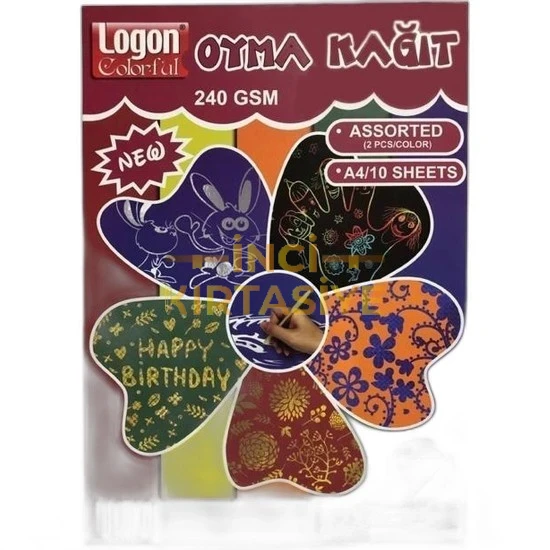 LOGON RENKLİ OYMA KAĞIT A4 YENİ