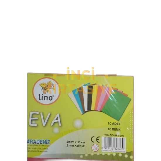 LİNO EVA 20X30 CM.10 RENK 2MM. 10'LU PAKET