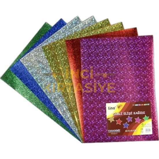 LİNO SİMLİ ELİŞİ KAĞIDI 7 RENK 10'LU (23X33 CM.)