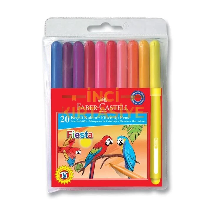 FABER-CASTELL FİESTA KEÇELİ KALEM 20Lİ