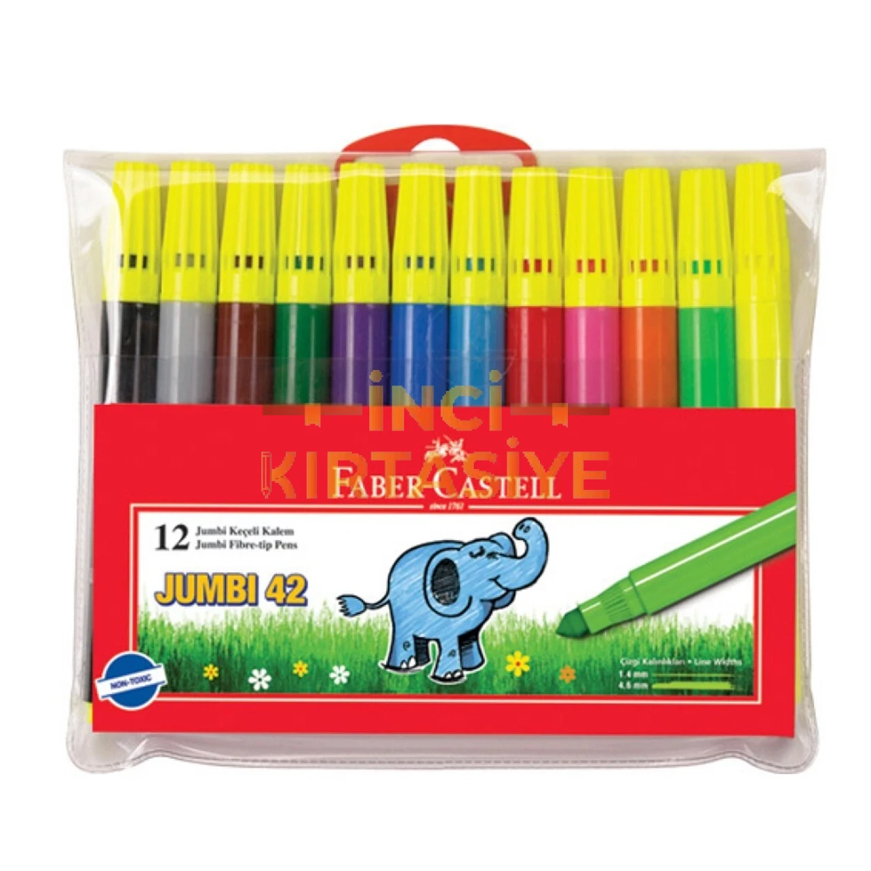 FABER-CASTELL JUMBİ 12 KEÇELİ KALEM