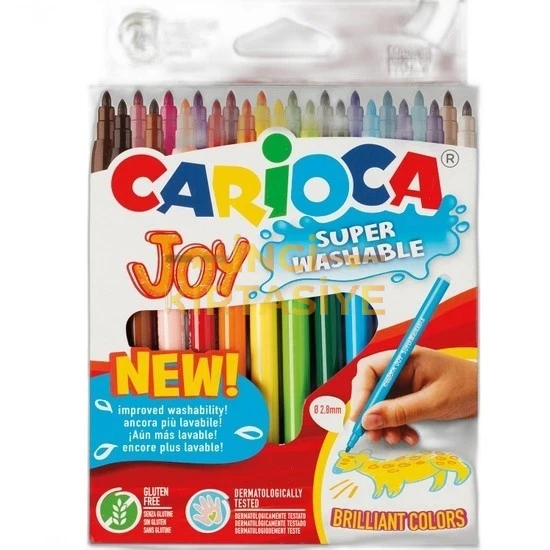 CARİOCA JOY SÜPER YIKANABİLİR KEÇELİ BOYA KALEMİ 24'LÜ