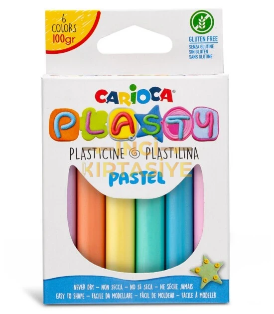 CARİOCA PLASTY KURUMAYAN OYUN HAMURU 100 GR. 6 PASTEL RENK