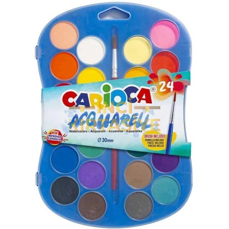 CARİOCA SULU BOYA 30 MM. FIRÇALI 24'LÜ YENİ