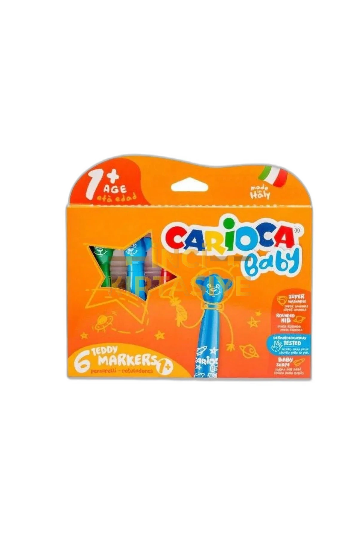 CARİOCA TEDDY JUMBO BEBEK SÜPER YIKANABİLİR KEÇELİ BOYA KALEMİ 6'LI 1+ YAŞ