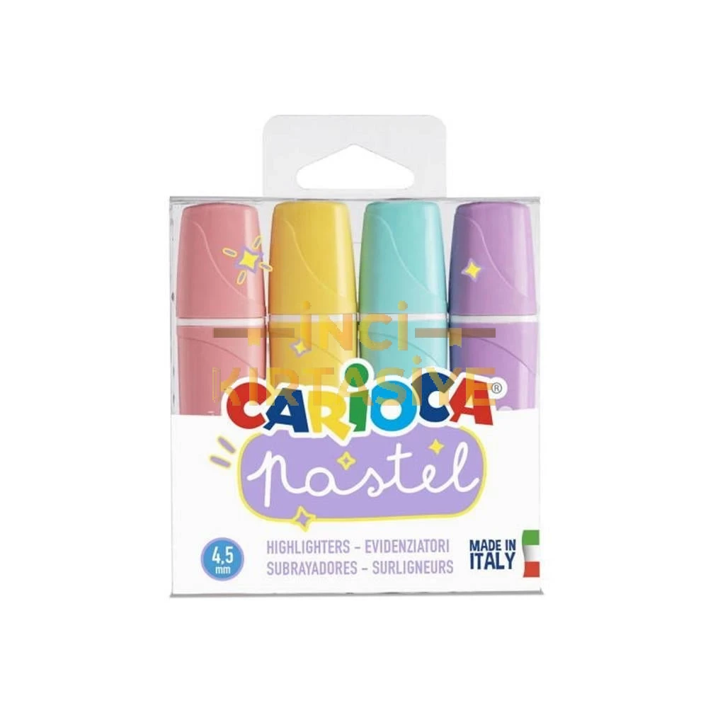CARİOCA PASTEL RENK İŞARETLEME KALEMİ 4'LÜ