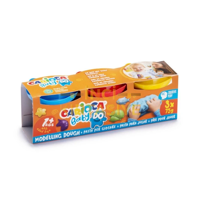 CARİOCA BEBEK OYUN HAMURU 3 RENK X 75 GR 1+ YAŞ