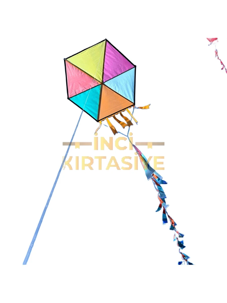 GÜLEN KUMAŞ ÇERÇEVELİ ALTIGEN UÇURTMA