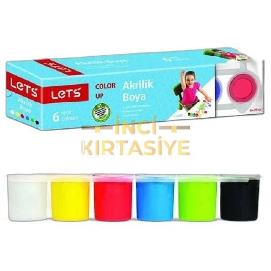 LETS AKRİLİK BOYA ANA RENKLER 25MG 6 RENK