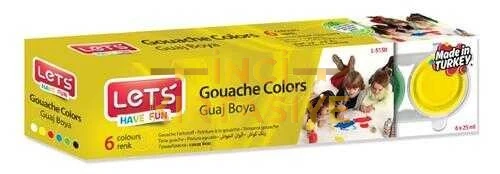 LETS GUAJ BOYA  25MG. 6 RENK